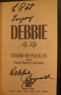 Debbi Reynolds Signed My Life Book   Nice 1989 Auto Paperback