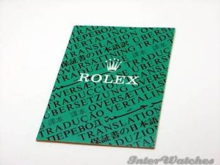 Original Rolex Multi language Booklet Chronometer Certification
