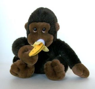 Dakin Monkey Ape Plush Stuffed Animal Banana 8 1986 Brown