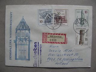 GERMANY DDR, R cover FDC 1986, water watertower dam