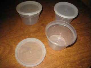 CLEAR PLASTIC 16 oz DELI FOOD/SOUP CONTAINERS with LIDS