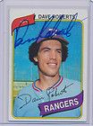 1980 Topps Dave Roberts Rangers #93 Autograph Auto Signed PSA DNA PRE