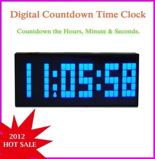 Big Jumbo LED snooze wall desk alarm with thermometer indoor clock