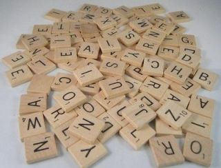 Vintage 1953 SCRABBLE Wood TILE Replacement Jewelry Crafts