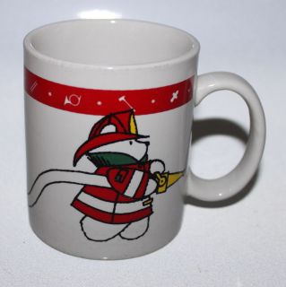 Vintage Santabear Cup Mug 1996 Fireman Dayton Hudson Marshall Field