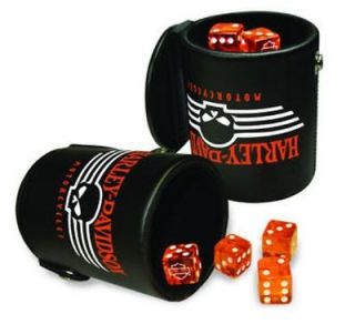 HARLEY DAVIDSO N® DICE CUP AND 5 MATCING DICE 605D NEW