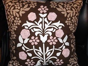 Mandala Blush Pink Brown Rosette Decorative Throw Toss Bed Pillow