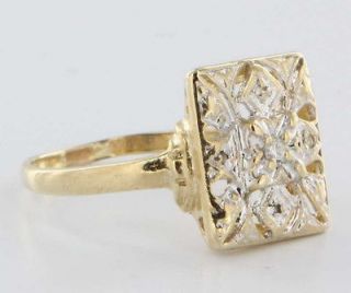 Estate Diamond Gold Ring Band Fine Heirloom Pre Owned Used Old Jewelry