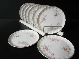 George Bolero Pink Roses Bread & Butter Plates Pattern #B8949/4