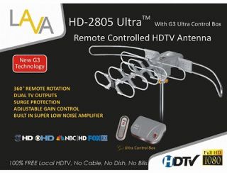 Digital Amplified HDTV Outdoor TV Antenna DTV VHF UHF HD Remote Rotor