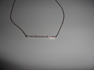 New Jennifer Meyer Diamond Stick Necklace 18K White GOLD