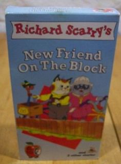 Richard Scarrys NEW FRIEND ON THE BLOCK VHS VIDEO