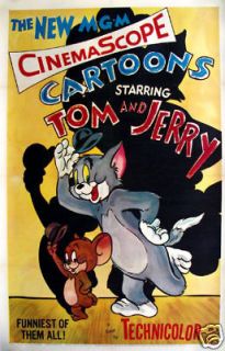 Tom and Jerry 1965 vintage movie cartoon poster print #A44