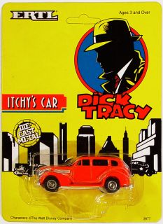 Ertl Die Cast Dick Tracy Itchys Car Walt Disney Movie 1990 Black