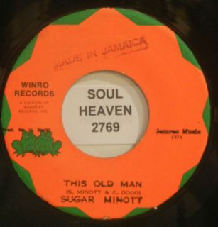 Reggae 45 Killa Roots SUGAR MINOTT This Old Man WINRO Records