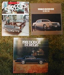 1979 1980 1981 Dodge St Regis Brochure Lot