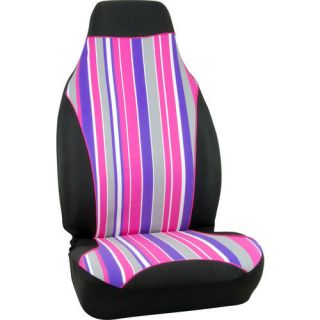 NEW UNIVERSAL DODGE JEEP NISSAN CANDY STRIPES BUCKET SEAT COVERS CAR