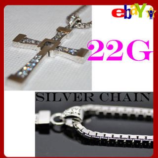 NEW 22G　Dominic Toretto 925 Silver Fast and Furious Cross Necklace