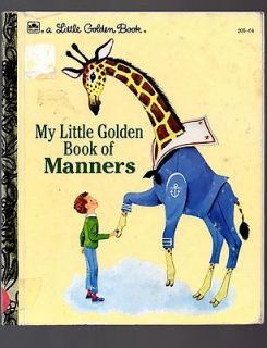 My Little Golden Book of Manners Children’s Story Vintage LGB