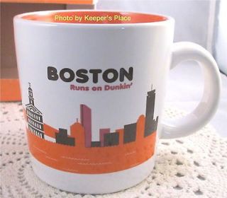 DUNKIN DONUTS BOSTON DESTINATIONS COFFEE MUG CUP 14oz LIMITED