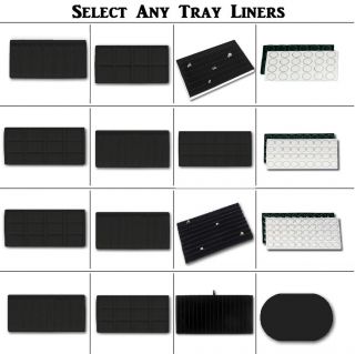 BLACK TRAY INSERTS ORGANIZER DRAWER TRAVEL DISPLAY CASE LINERS