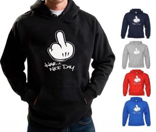 DRAKE HOODIE MICKEY MOUSE HANDS HOODED SWEATSHIRT HAVE A NICE DAY