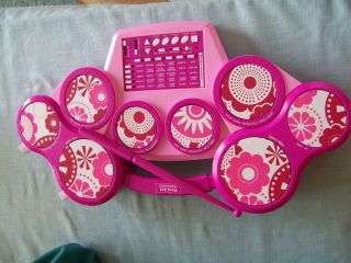 First Act Discovery Electronic Drum Pad Pink with Flowers.