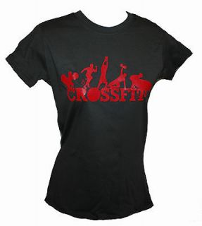 Crossfit Shadow Female Cross Fit Shirt Red and Grady