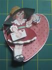 Handmade 3D Vintage Valentine Girl Paper Piecing/Embellishment