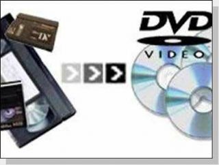 Transfer Copy VHS Tape, Video 8, Hi8, MiniDV to DVD