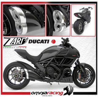 Zard Exhausts Black Steel Racing Muffler for Ducati Diavel / Carbon