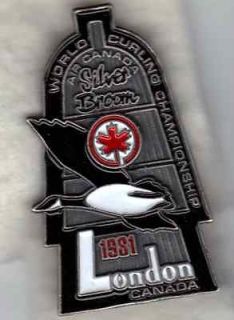 1981 Air Canada Silver Broom Curling Championships   Souvenir Pin