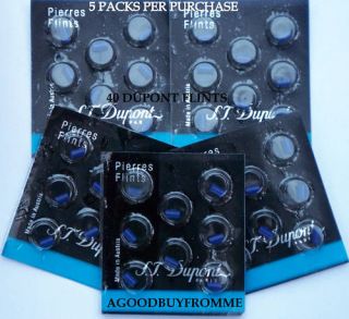 DUPONT ® LIGHTER FLINTS BLUE D.LIGHT 5 PKS OF 8 ★