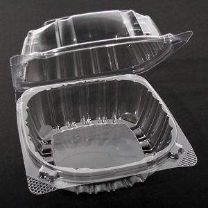 50 Plastic Clear 5 Food Take Out Clamshell Container Cupcake Cookie