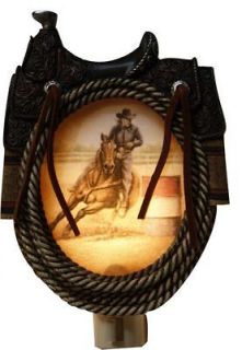 3D Western Barrel Racer Saddle Rope Rodeo Night Light Horse Gift Hand