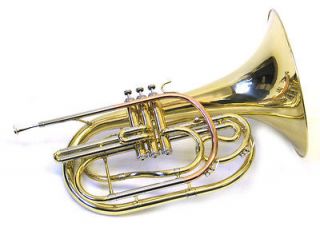 New E.F. Durand Brass Bb Marching French Horn w/Case & Mouthpiece