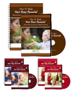 Make Hair Bows & Hair Clips   3 DVDs & 3 eBooks   Instant Video Access