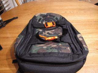 bag back pack backpack camo orange surf skate black NEW camouflage