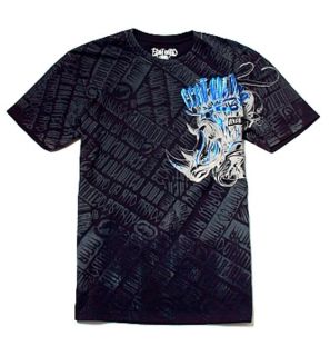 Ecko Unltd Stomp T Shirt Real Black Clothing mens hip hip graphic
