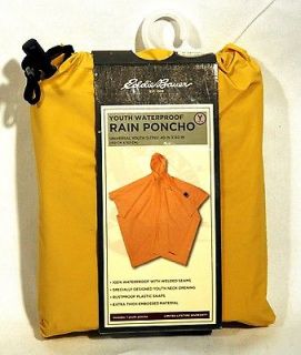 Eddie Bauer Youth Waterproof Rain Poncho 40 x 60 inches Sun Yellow