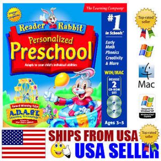 Reader Rabbit PRESCHOOL Educational CD ROM Age 3 5