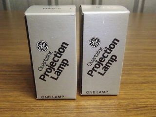 Lot of 2 new General Electric Quartzline DYS 5 Projection Lamp