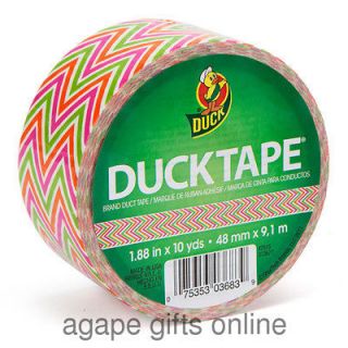 New Craft Duct Duckt Tape Multi Color Zig Zag Chevron Print Design