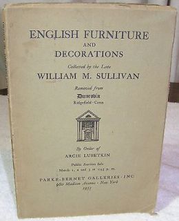 Book English Furniture And Decorations William M. Sullivan Lubetkin