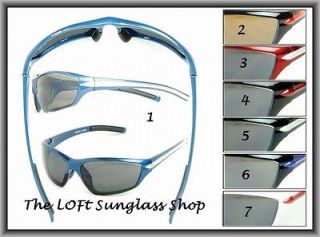 Plastic Mens Sporting Sunglasses Running Golfing Boating Sportswrap