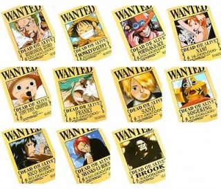 NEW 16.5x11.4 One Piece Straw Hat Pirates+Shanks & Ace Wanted