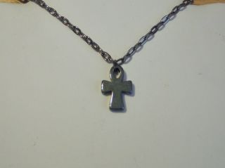 Small Hematite Egyptian Ankh on a 4.8 x 8.5 mm Gunmetal Necklace