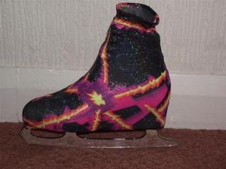 Ice Roller Skate Boot Covers Lycra patterned in Electric or Camo