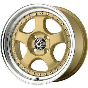New 15X7.5 4x100 KONIG Candy Gold Wheels/Rims
