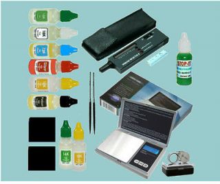 THE GOLD/SILVER AND DIAMOND TESTING KIT DIAMOND TESTER SCALE GOLD KIT